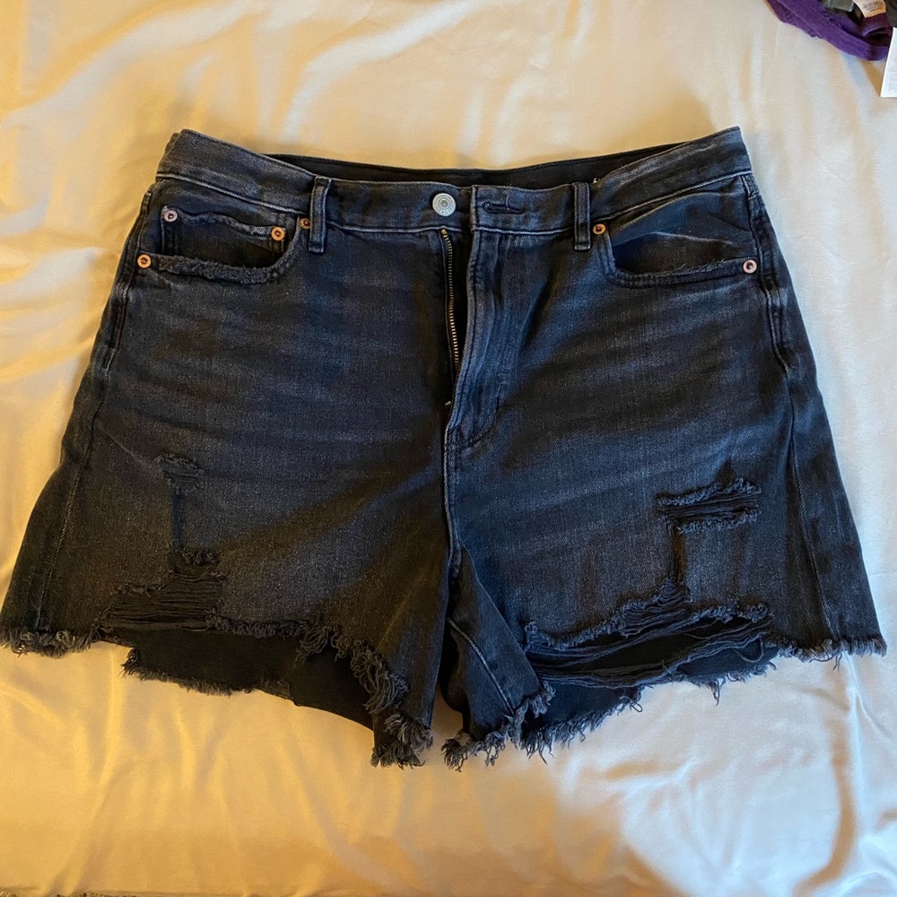 American Eagle Outfitters High Waist Black Denim Shorts